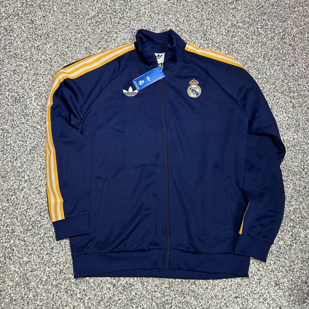 Adidas Real Madrid Originals Track Top Track Jacket Mens XL Dark Blue KE3846 NEW